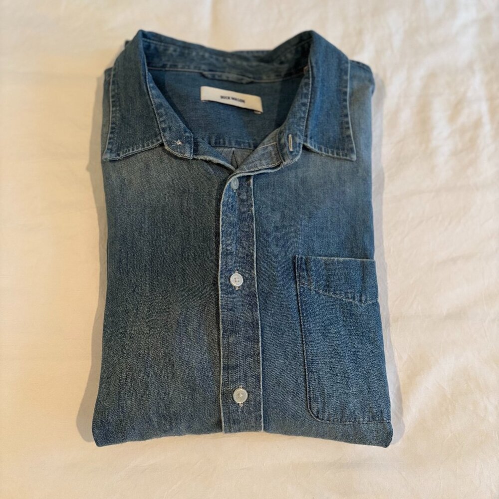 Buck Mason Button-Front Denim Shirt